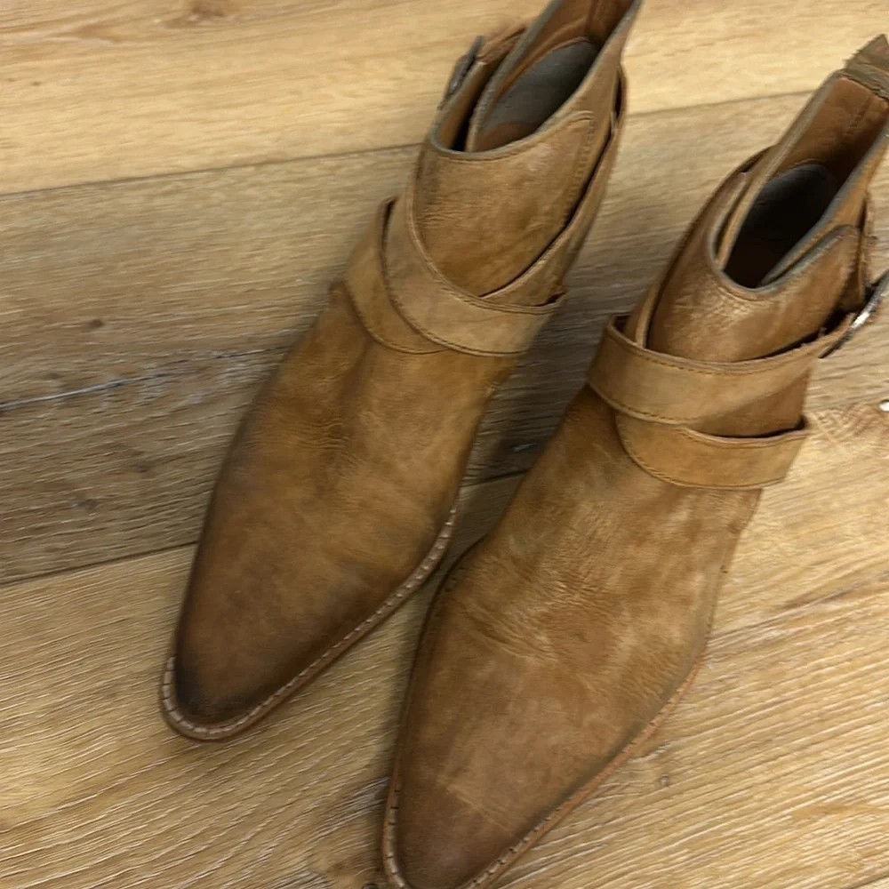 Free People Booties Back Loop Ankle size 7.5 EU size 38